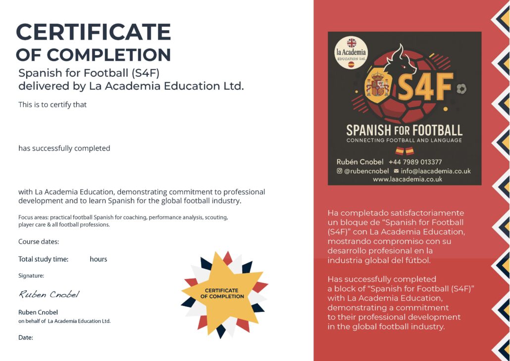 certificate of education - Language school La Academia Education Ltd.