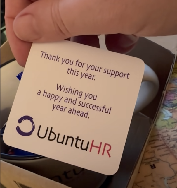 Unbuntu HR merchandise and Christmas present
